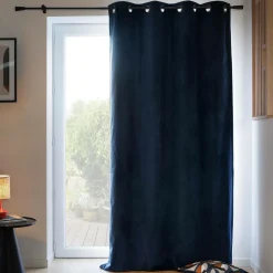 Rideaux Et Voilage|Rideaux Et Voilage>Camif MOONDREAM Rideau velours 3 en 1 phonique thermique occultant Marilou - Marine