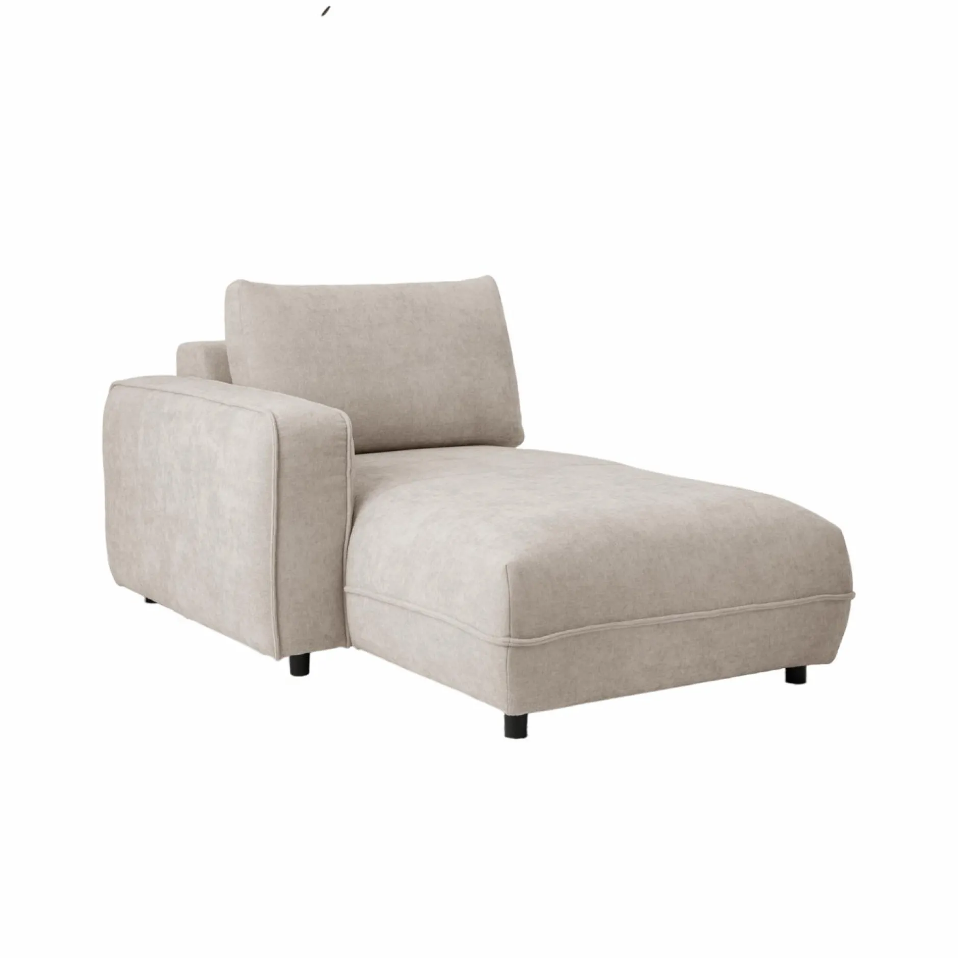 Canapés Modulables>Camif Méridienne pour canapé modulable tissu Solenn - - Méridienne gauche Ecru