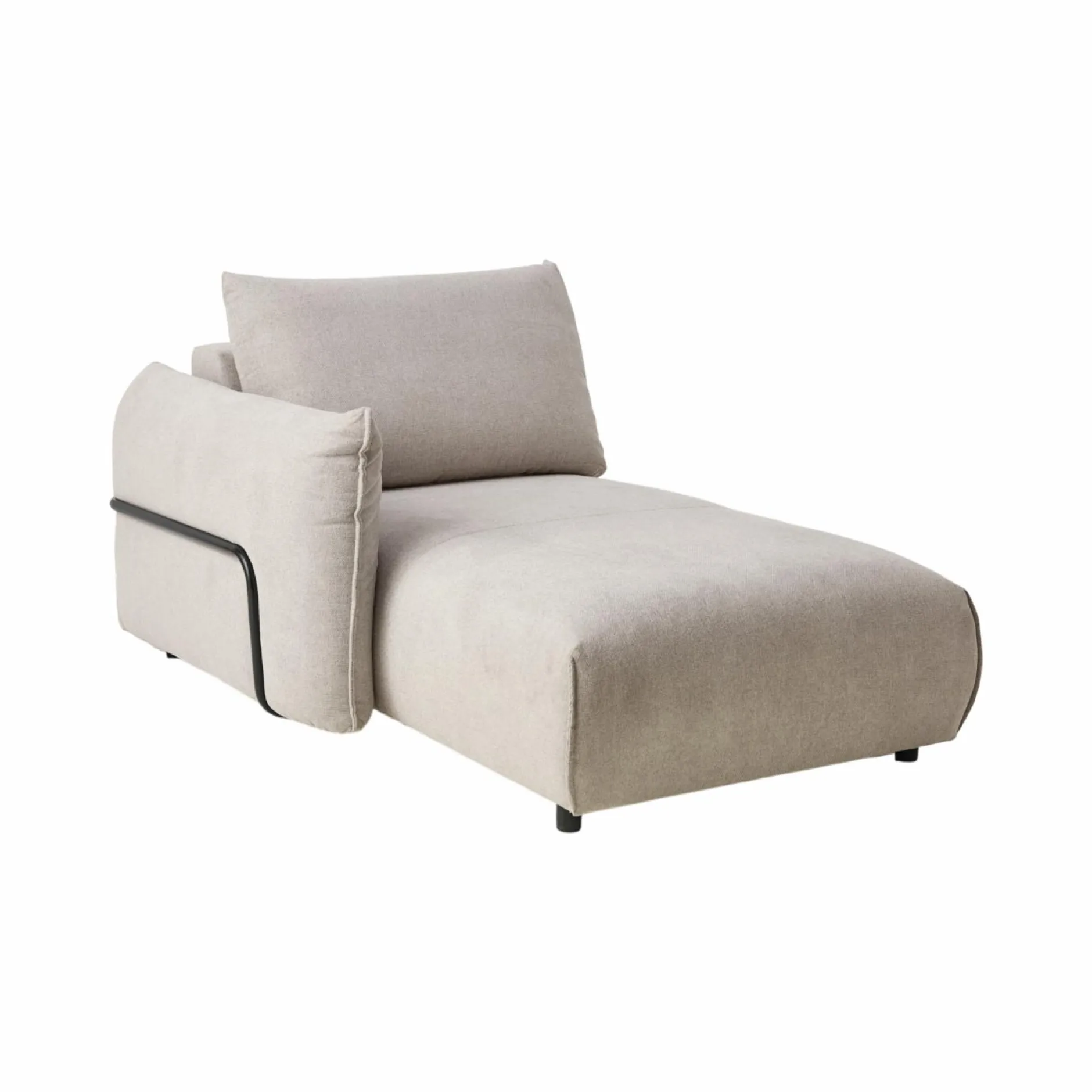 Canapés Modulables>Camif Méridienne pour canapé modulable tissu Solal - - Méridienne gauche Beige