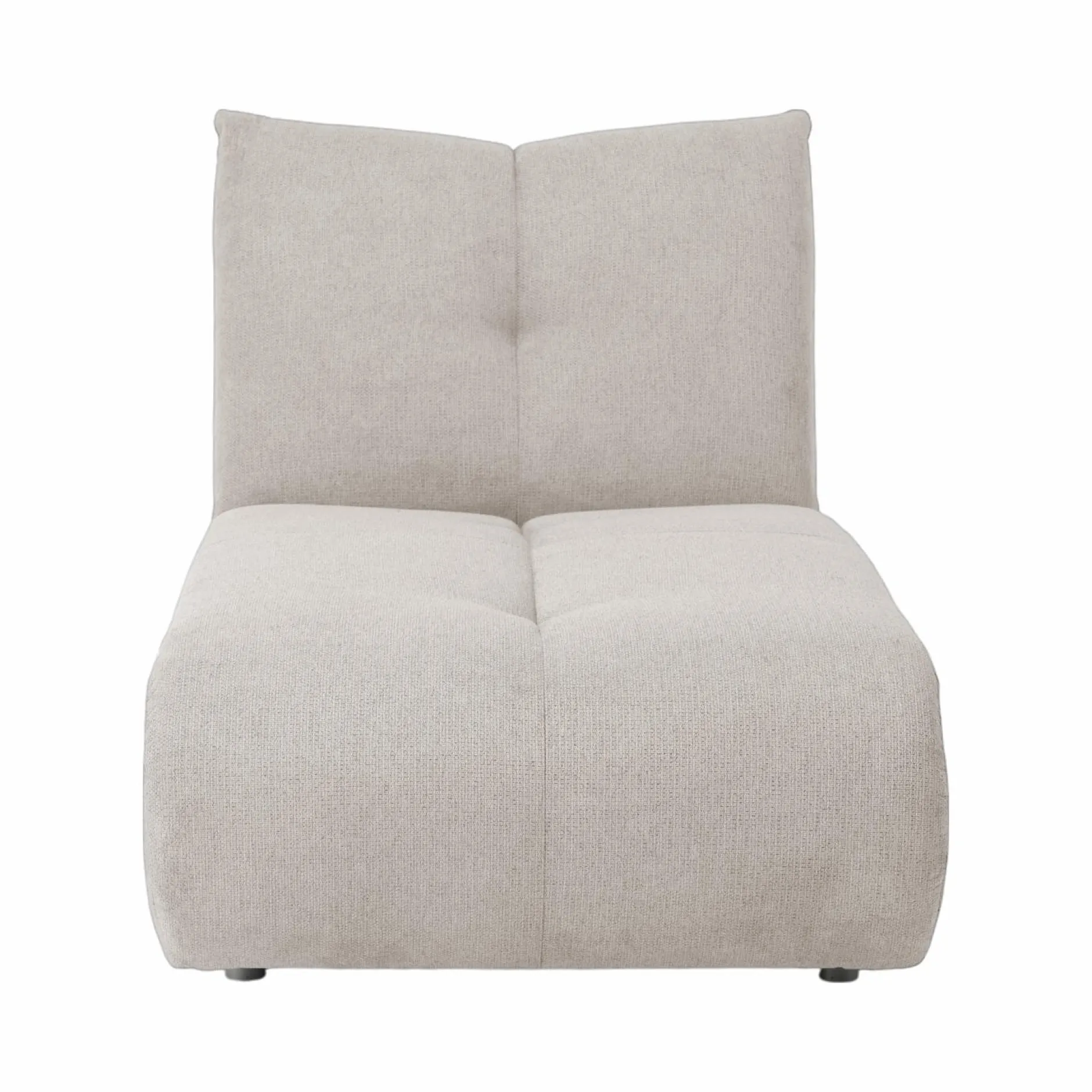 Canapés Modulables>Camif Méridienne pour canapé modulable tissu Benny - Naturel
