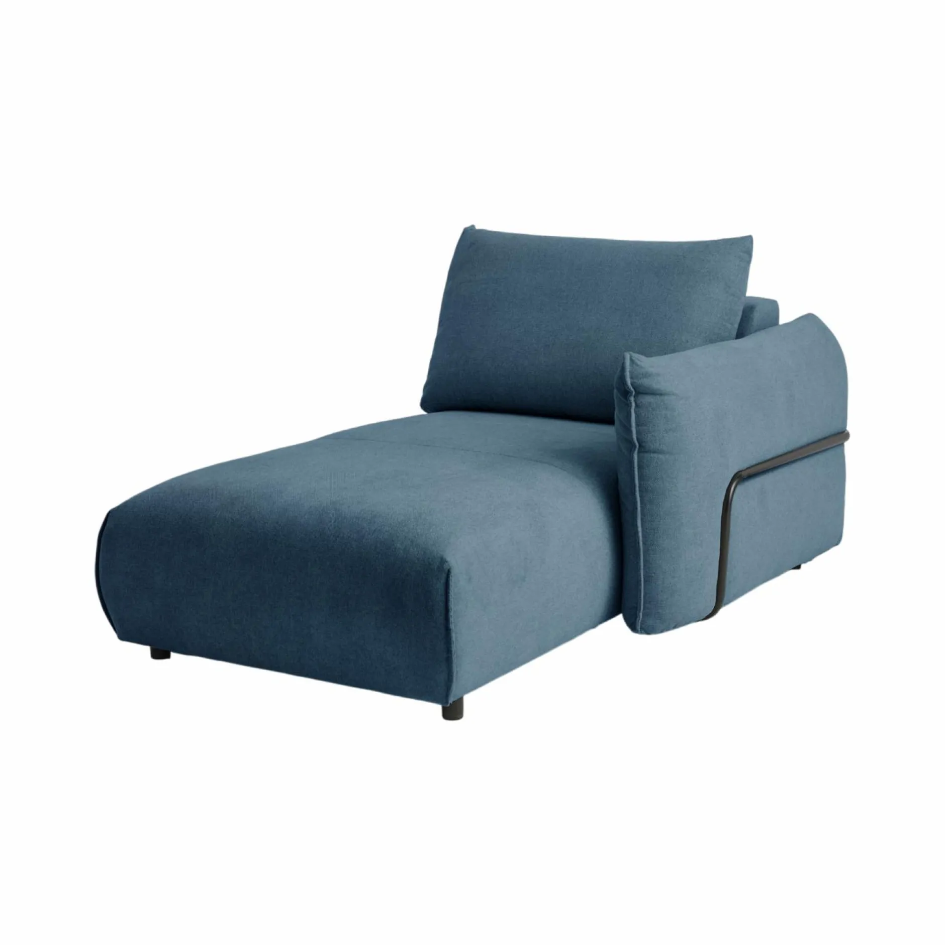 Canapés Modulables>Camif Méridienne pour canapé modulable tissu Solal - - Méridienne droite Bleu
