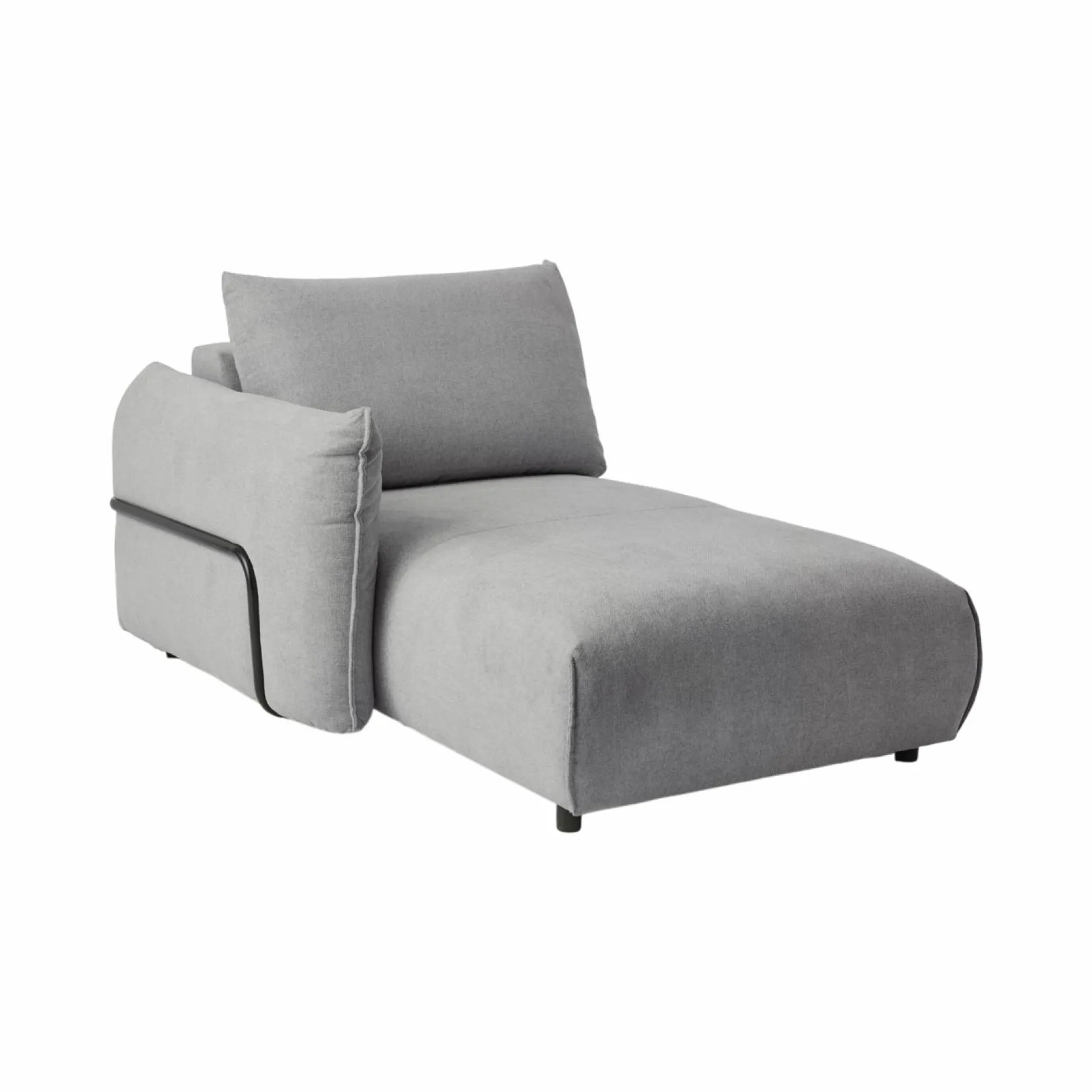 Canapés Modulables>Camif Méridienne pour canapé modulable tissu Solal - - Méridienne gauche Gris