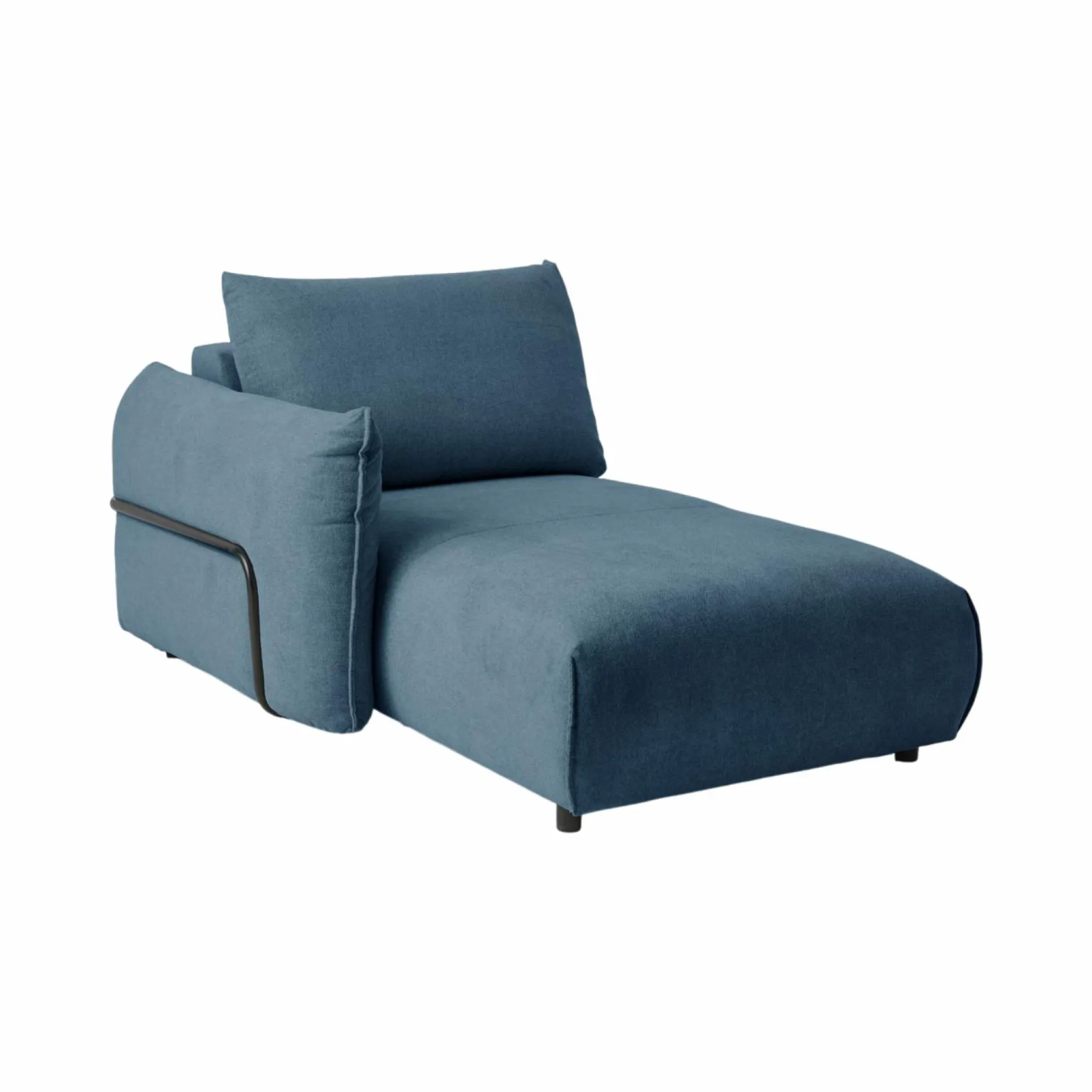 Canapés Modulables>Camif Méridienne pour canapé modulable tissu Solal - - Méridienne gauche Bleu