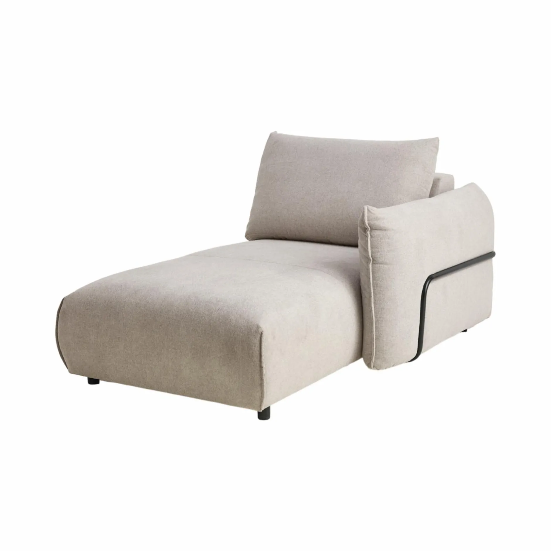 Canapés Modulables>Camif Méridienne pour canapé modulable tissu Solal - - Méridienne droite Beige