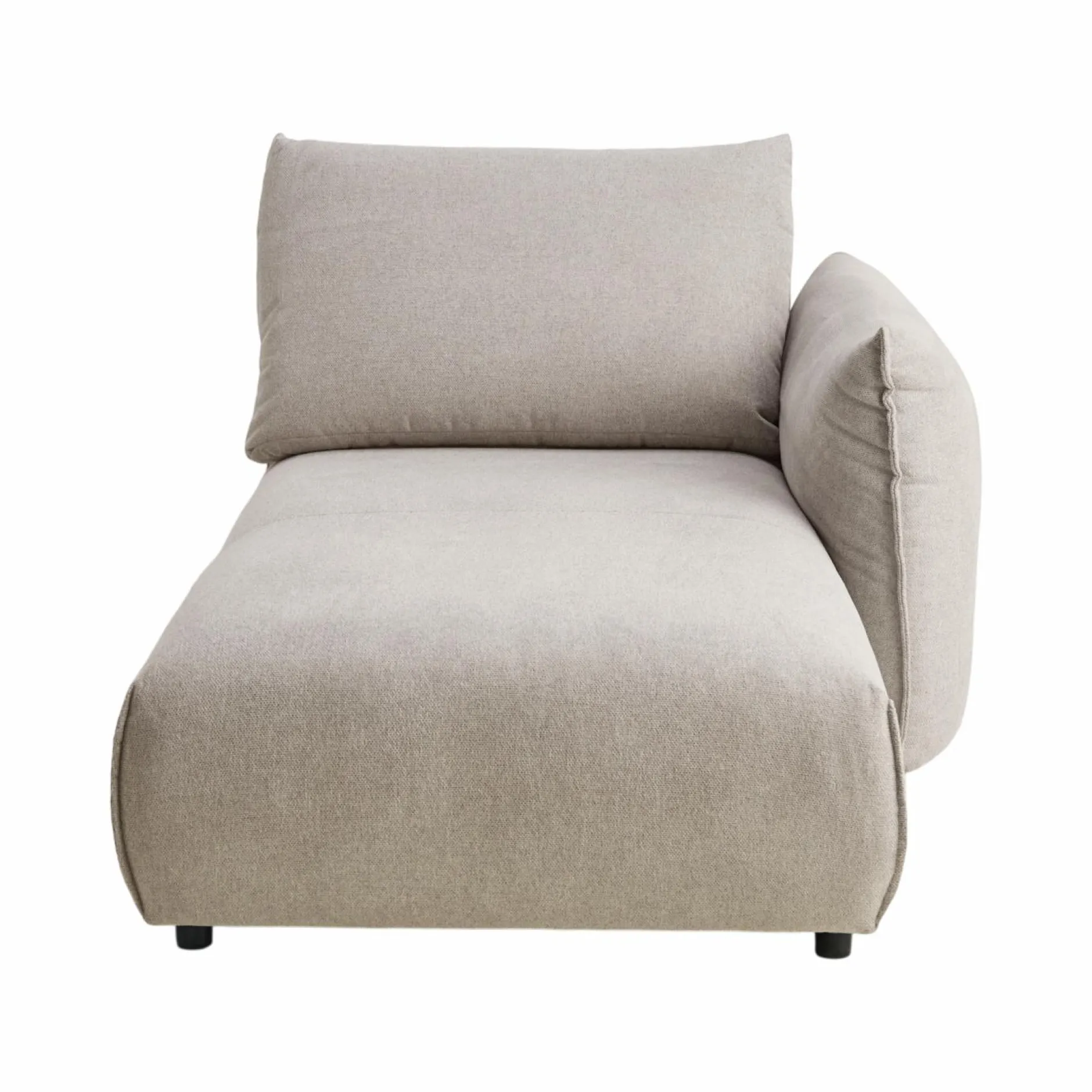 Canapés Modulables>Camif Méridienne pour canapé modulable tissu Solal - - Méridienne droite Beige