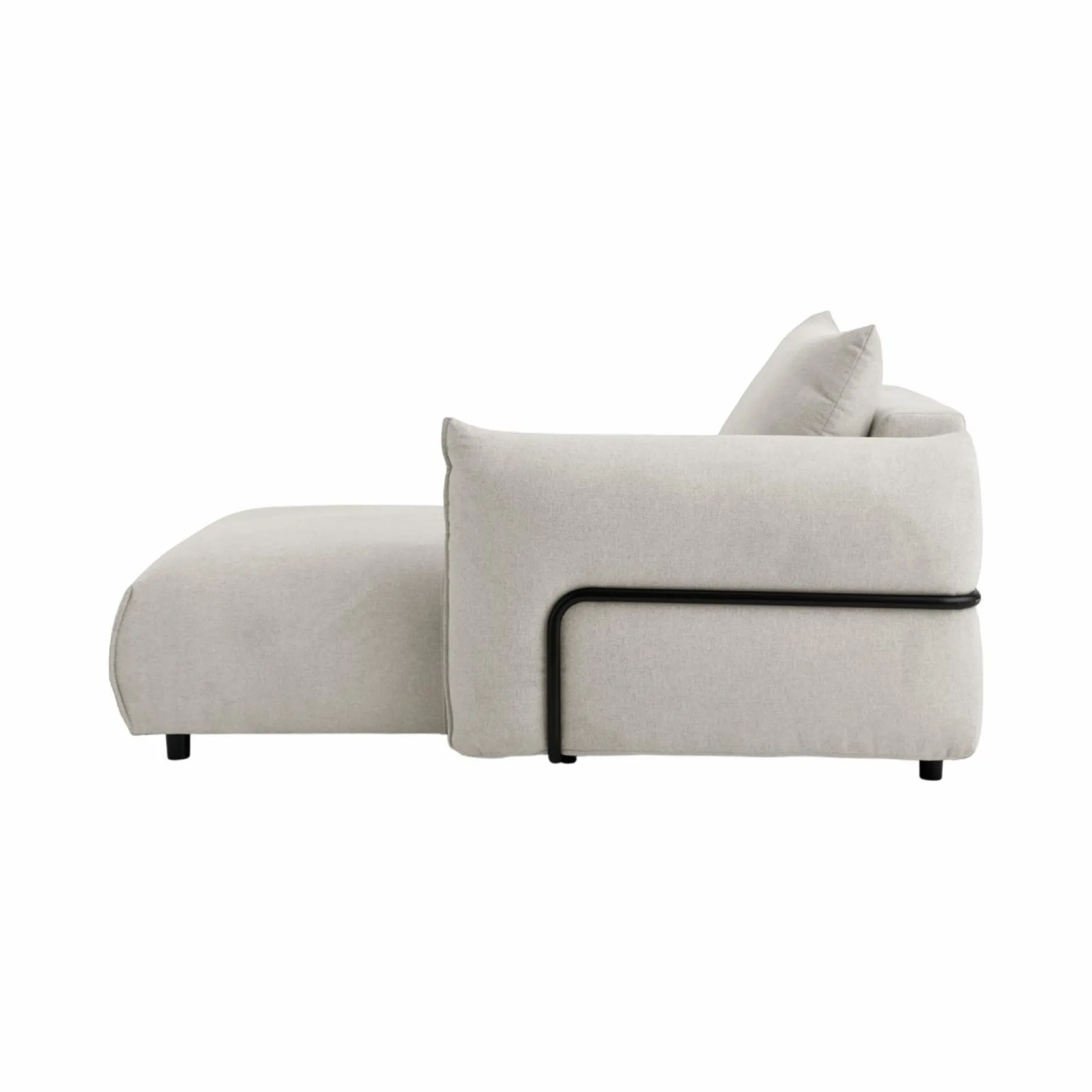 Canapés Modulables>Camif Méridienne pour canapé modulable tissu Solal - - Méridienne droite Beige