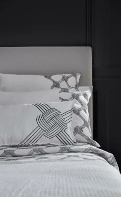 Housses De Couette|Parures De Lit>Camif Parure de lit coton lin Grand hôtel - - 240 x 220 cm Galuchat/Carbone