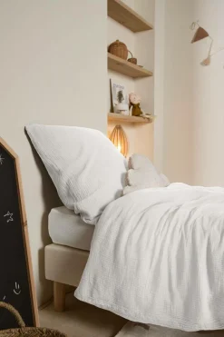 Parures De Lit Enfant>Camif Parure de lit enfant gaze de coton bio Lou - - 140 x 200 cm Blanc