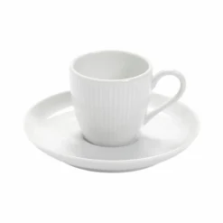 Tasses|Tasses>Camif PILLIVUYT Lot de 6 Tasses à café et soucoupes Plissé