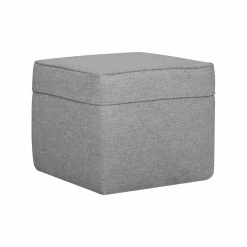 Repose-Pieds>Camif Pouf carré tissu Ondine - Gris