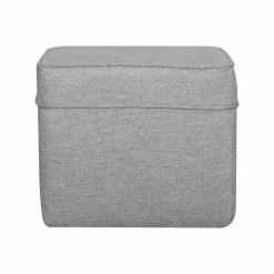 Repose-Pieds>Camif Pouf carré tissu Ondine - Gris