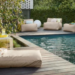 Coussins Palettes Et Poufs|Poufs, Poires Et Coussins De Sol>Camif Pouf d'Extérieur Recyclé Heva - Sable