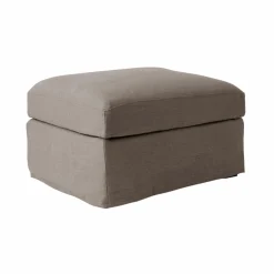 Repose-Pieds>Camif Pouf lin déhoussable Moëze - Gris