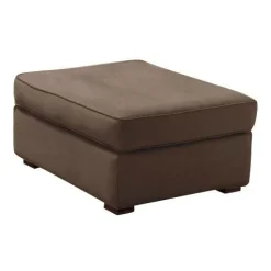 Repose-Pieds>Camif Pouf tissu coton déhoussable Marbella - Taupe