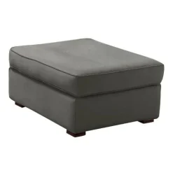 Repose-Pieds>Camif Pouf tissu coton déhoussable Marbella - Gris