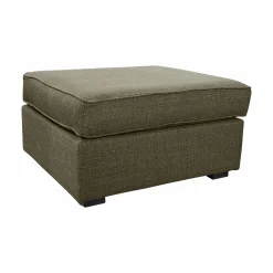Repose-Pieds>Camif Pouf tissu déhoussable Marbella - Vert Forêt