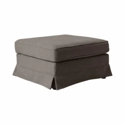 Repose-Pieds>Camif Pouf tissu déhoussable Naxos - Gris Souris