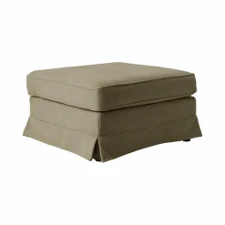 Repose-Pieds>Camif Pouf tissu déhoussable Naxos - Vert Olive