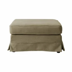 Repose-Pieds>Camif Pouf tissu déhoussable Naxos - Vert Olive