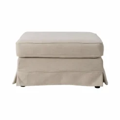 Repose-Pieds>Camif Pouf tissu déhoussable Naxos - Beige