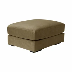 Repose-Pieds>Camif Pouf velours déhoussable Maé - Olive