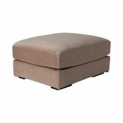 Repose-Pieds>Camif Pouf velours Maé - Beige
