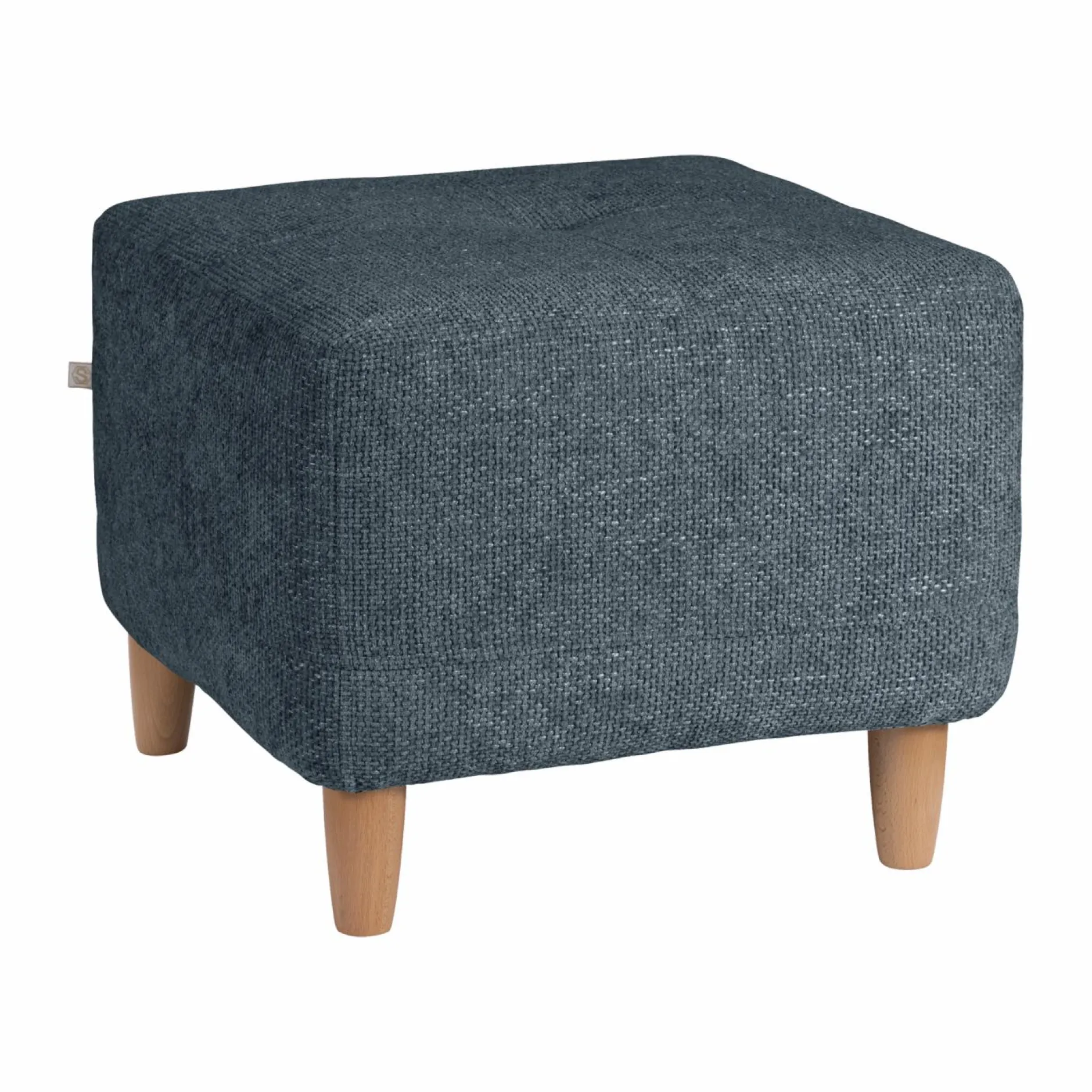 Repose-Pieds>Camif Repose pieds tissu Chambord - Bleu