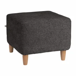 Repose-Pieds>Camif Repose pieds tissu Chambord - Noir