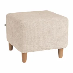 Repose-Pieds>Camif Repose pieds tissu Chambord - Ivoire