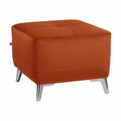 Repose-Pieds>Camif Repose pieds velours Cheverny - Rouille