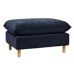 Repose-Pieds>Camif Repose-pieds tissu chenillé Portimo - Marine