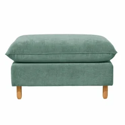 Repose-Pieds>Camif Repose-pieds tissu chenillé Portimo - Vert de gris