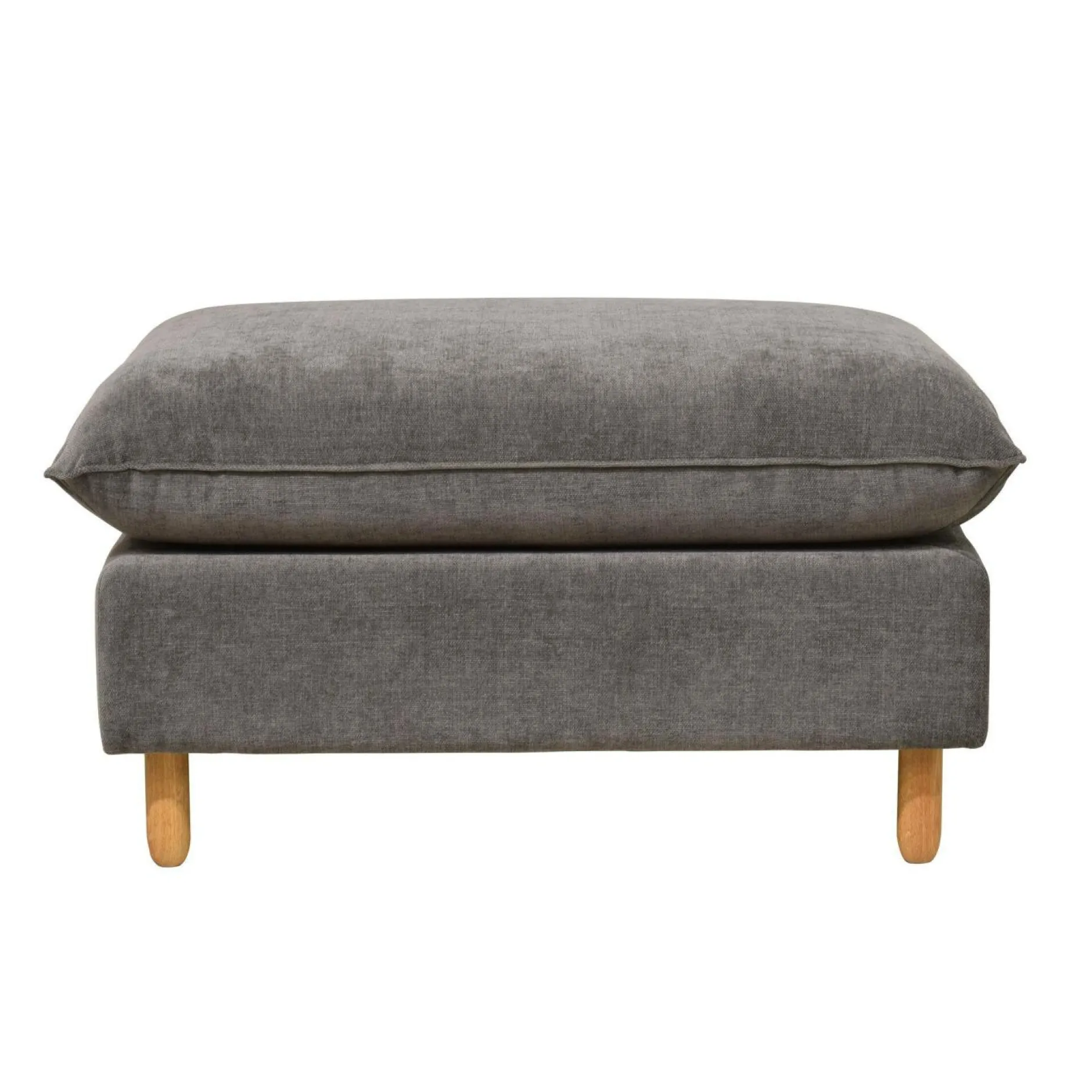 Repose-Pieds>Camif Repose-pieds tissu chenillé Portimo - Gris Foncé