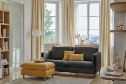 Repose-Pieds>Camif Repose-pieds tissu Portimo - Gris Foncé