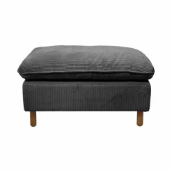 Repose-Pieds>Camif Repose-pieds velours côtelé Portimo - Gris