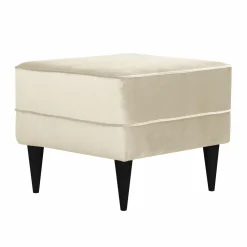 Repose-Pieds>Camif Repose-pieds velours Oscar - Ecru