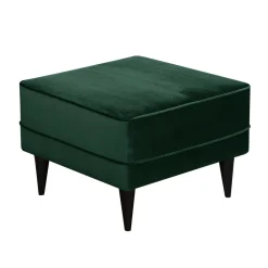 Repose-Pieds>Camif Repose-pieds velours Oscar - Vert Emeraude