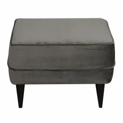 Repose-Pieds>Camif Repose-pieds velours Oscar - Gris Clair