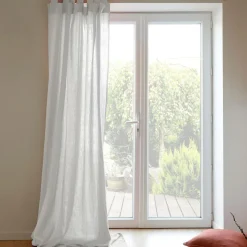 Rideaux Et Voilage|Rideaux Et Voilage>Camif Rideau à pattes gaze de coton Cybelle - Blanc