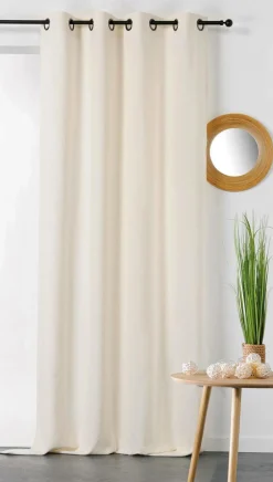 Rideaux Et Voilage|Rideaux Et Voilage>Camif Rideau chanvre Léopold - - 135 x 240 cm Blanc cassé