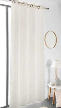 Rideaux Et Voilage|Rideaux Et Voilage>Camif Rideau coton lin Loïs - - 135 x 260 cm Blanc Ivoire