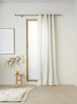 Rideaux Et Voilage|Rideaux Et Voilage>Camif Rideau coton lin Valentine - Blanc