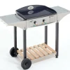 Dessertes Planchas>Camif ROLLER GRILL Desserte inox et bois pour plancha 600