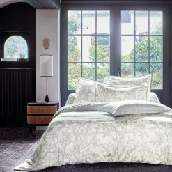 Draps|Housses De Couette>Camif SANDERSON Drap satin Brocéliande - - 180 x 290 cm Brume