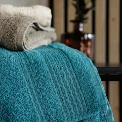 Serviettes De Bain>Camif Serviette de bain coton bio Lena - - 100 x 150 cm Blanc Cassé