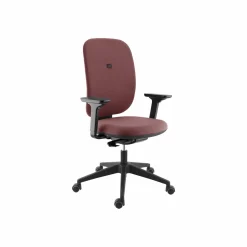 Chaises De Bureau>Camif SOKOA Siége Alaia dossier tapissé avec accoudoirs - Lie de Vin