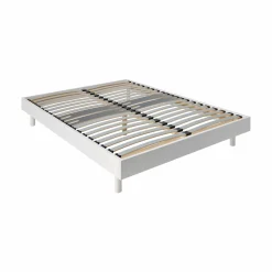 Sommiers 90 X 190 Cm|Sommiers 140 X 190 Cm>Camif Sommier kit décor bois Elian - - 160 x 200 cm Blanc
