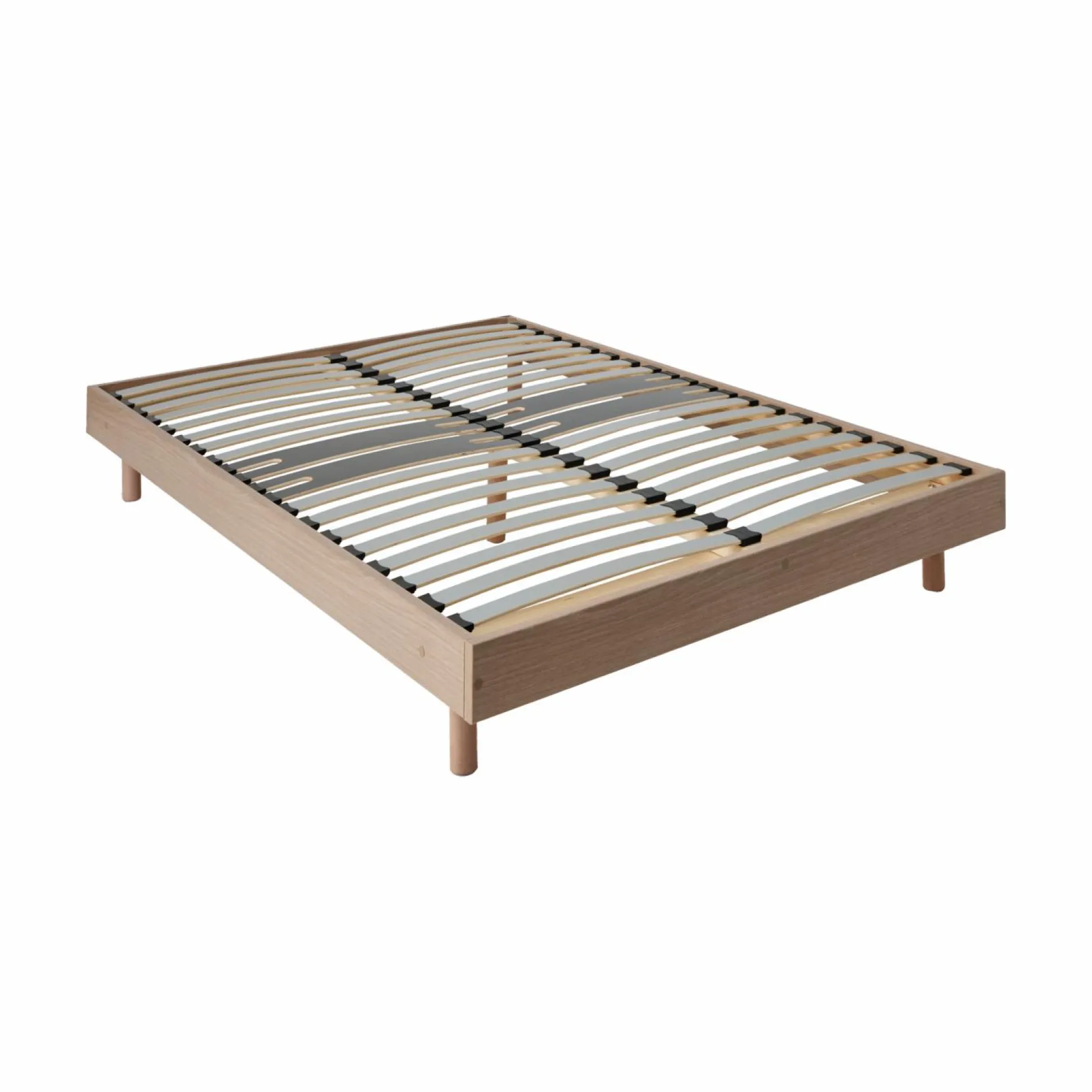 Sommiers 160 X 200 Cm|Sommiers 90 X 190 Cm>Camif Sommier kit décor bois Elian - - 140 x 190 cm Chêne Clair