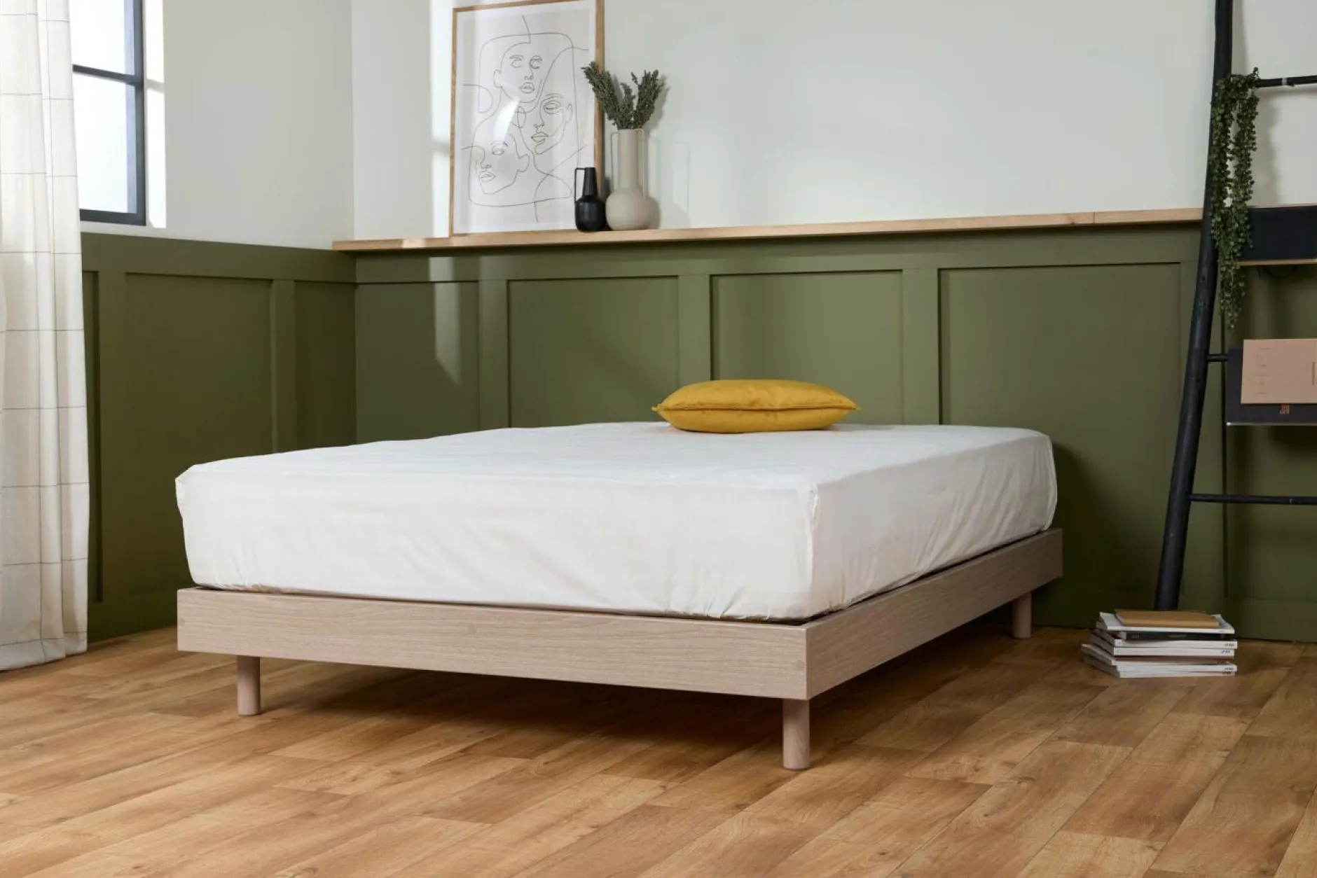 Sommiers 160 X 200 Cm|Sommiers 90 X 190 Cm>Camif Sommier kit décor bois Elian - - 140 x 190 cm Chêne Clair