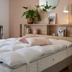 Surmatelas|Surmatelas>Camif Surmatelas moelleux en Plume de canard, Cali - 80 x 200 cm